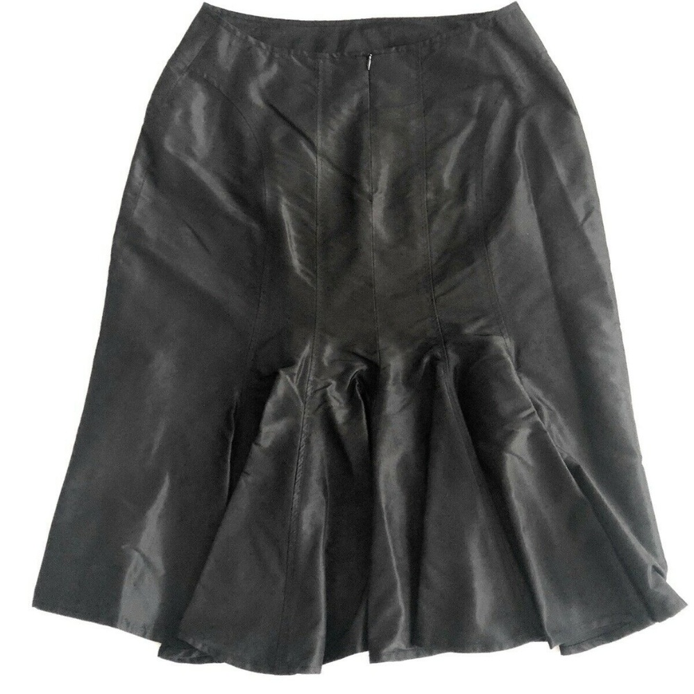 Rickie Freeman Teri Jon 100% Silk Black Skirt